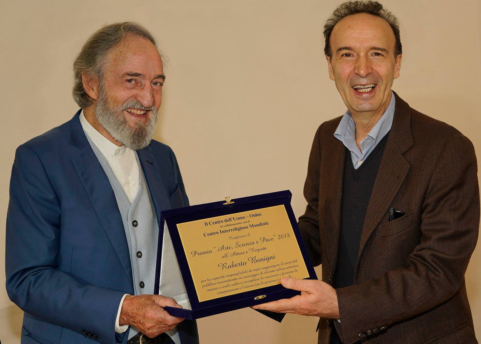 ROBERTO BENIGNI - PRIX ART SCIENCE ET PAIX 2018